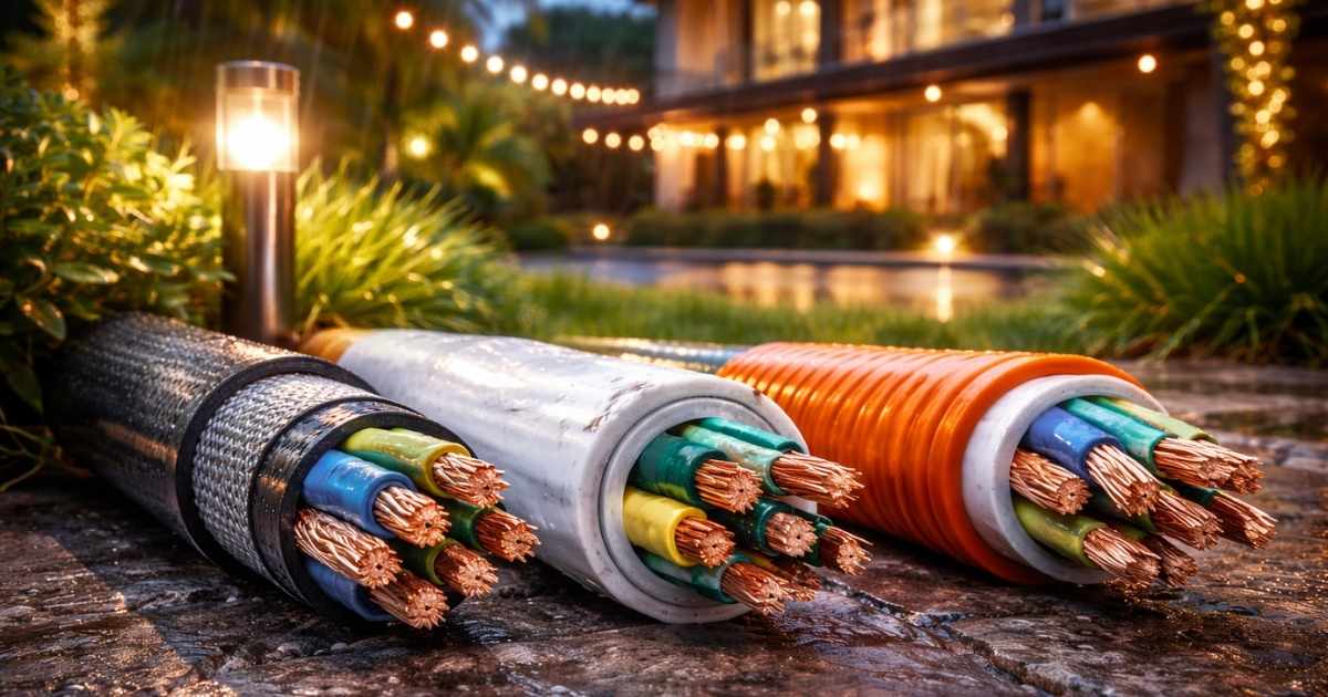 نوع عایق کابل در نورپردازی نما